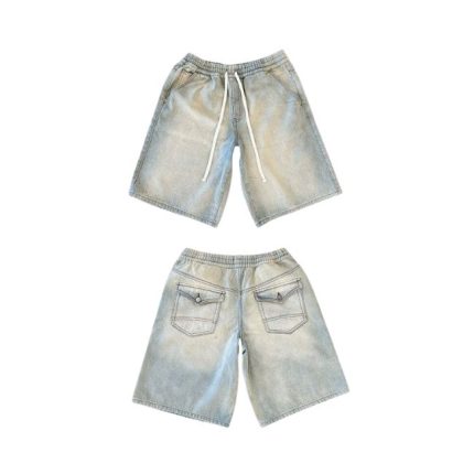 Peaceinwar Cane Dyed Denim Shorts